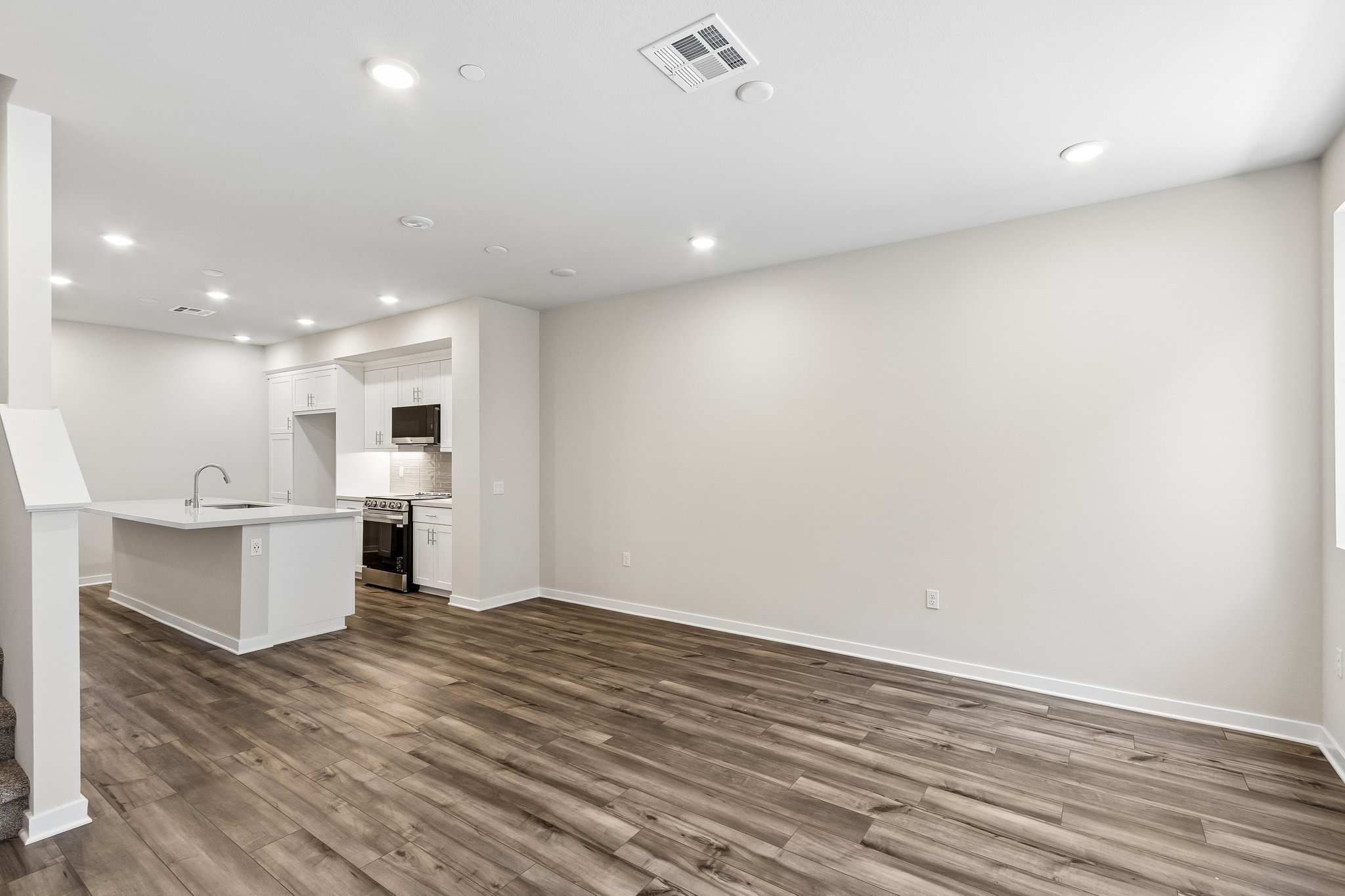 A large empty kitchen.