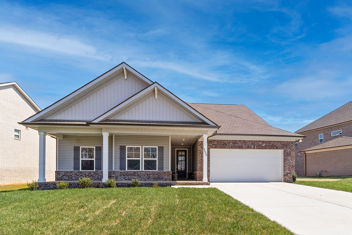 A house with a garage.