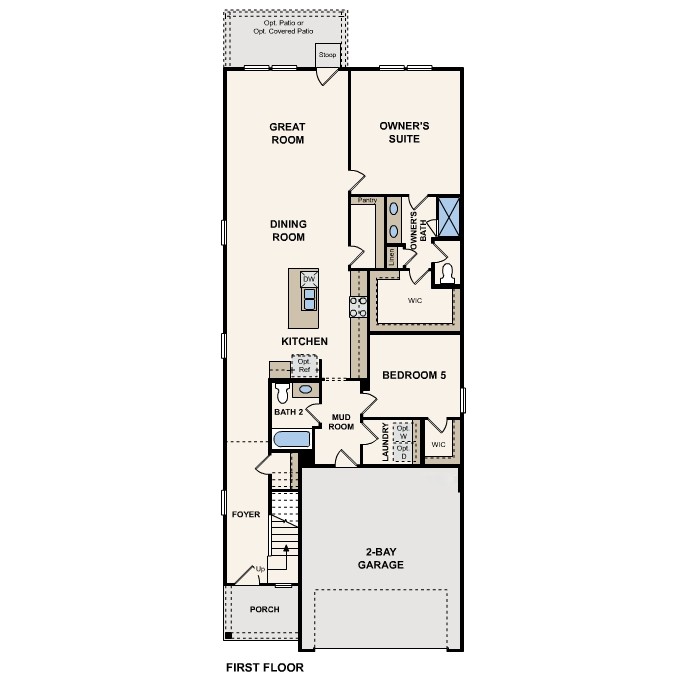 Bristol floor plan, first floor