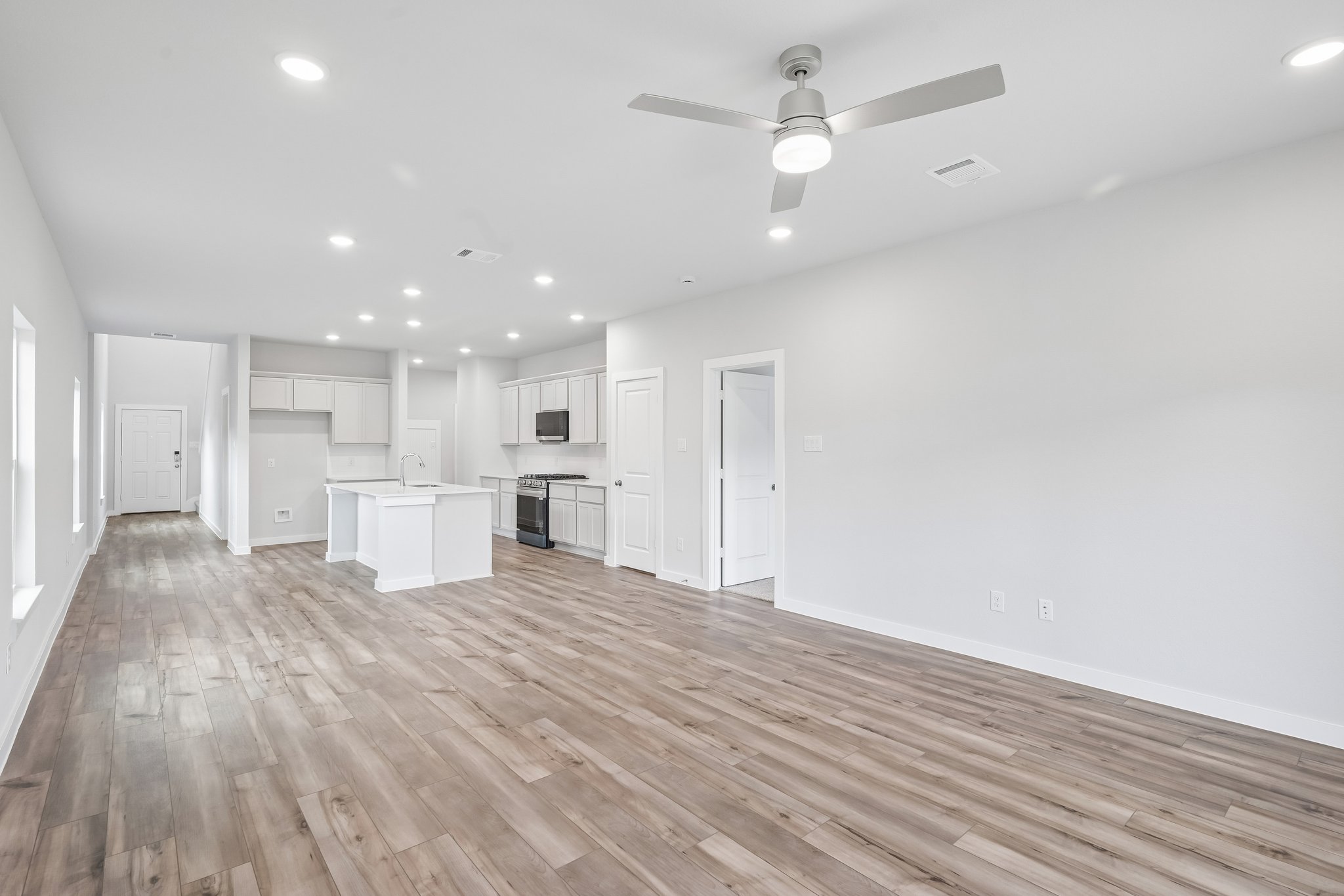 A large empty kitchen.