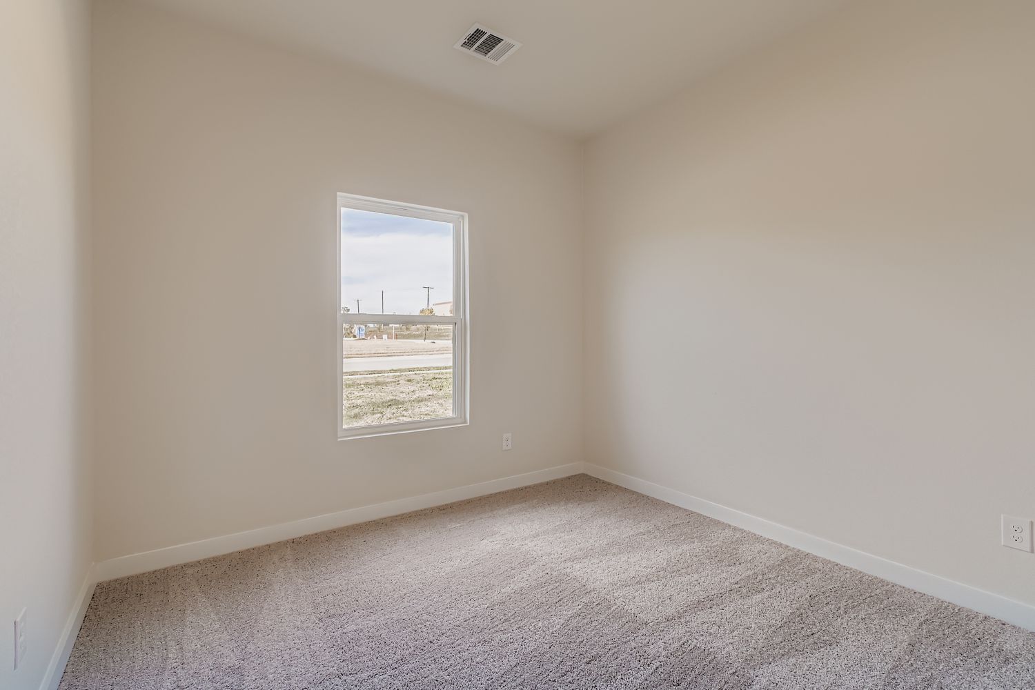 A room with a window.