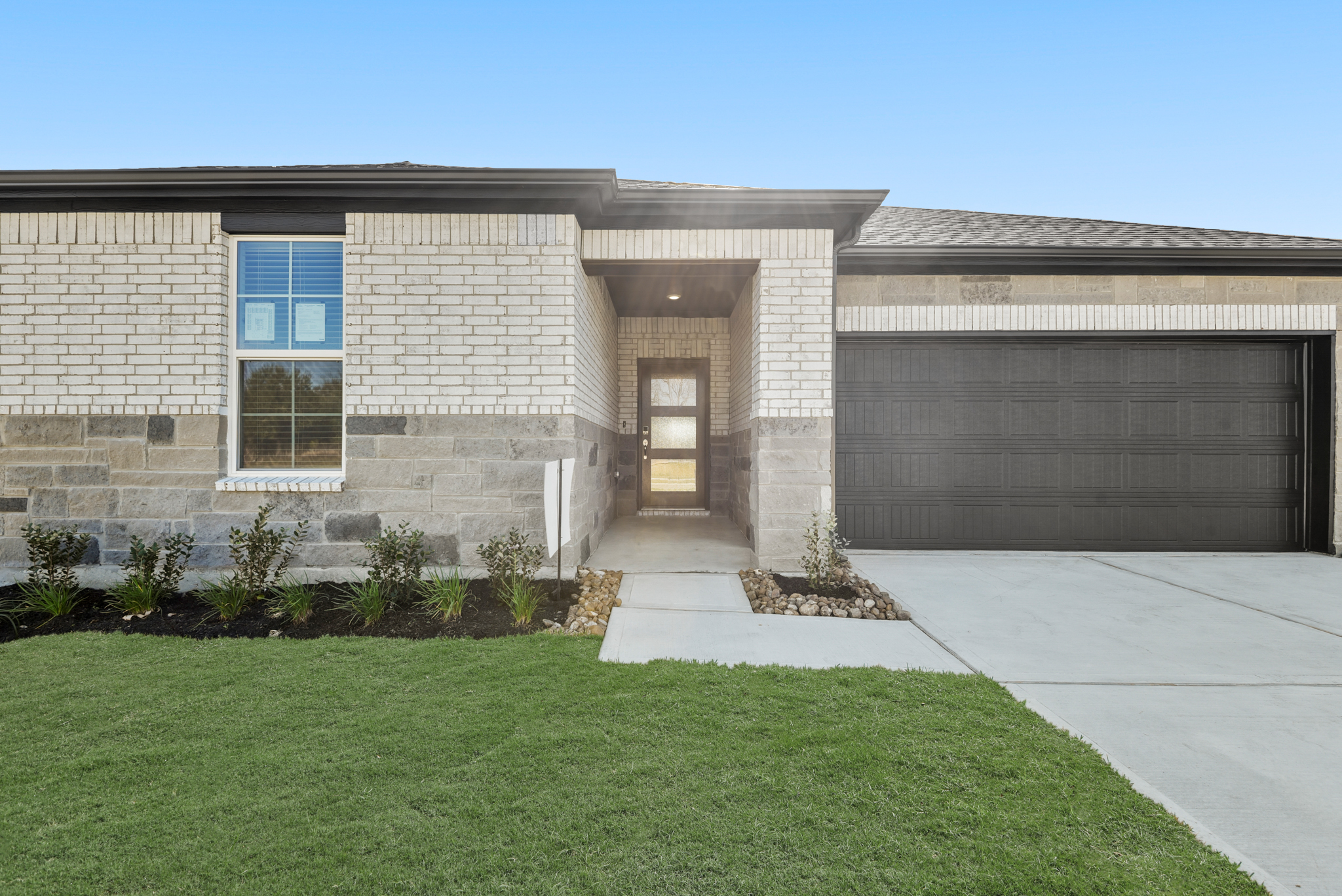 A house with a garage.