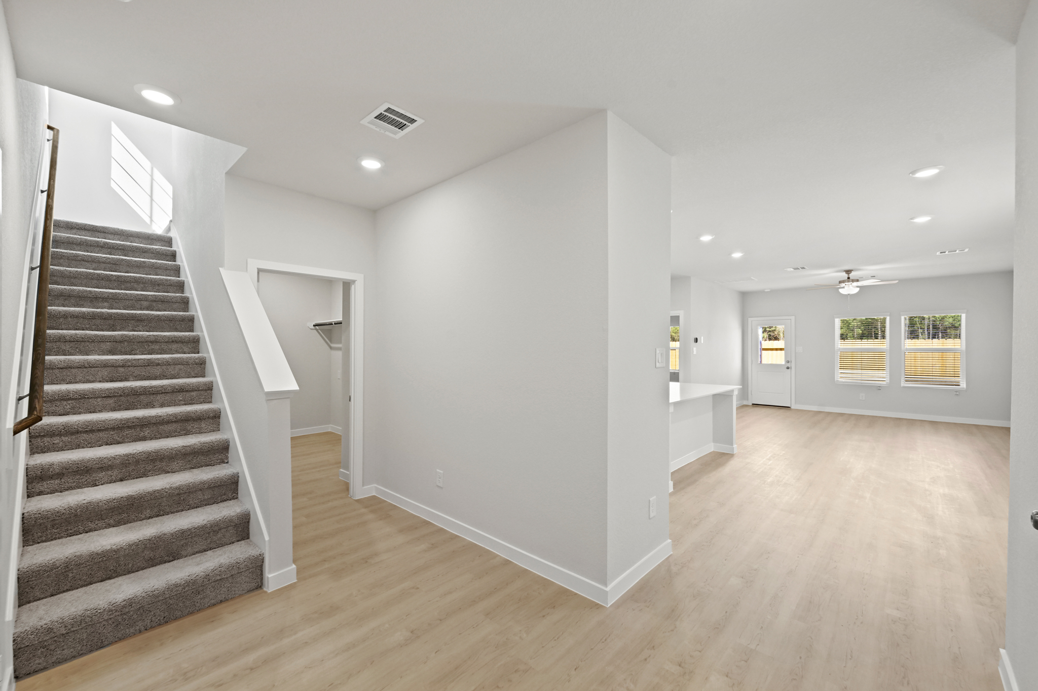 A staircase in a house.