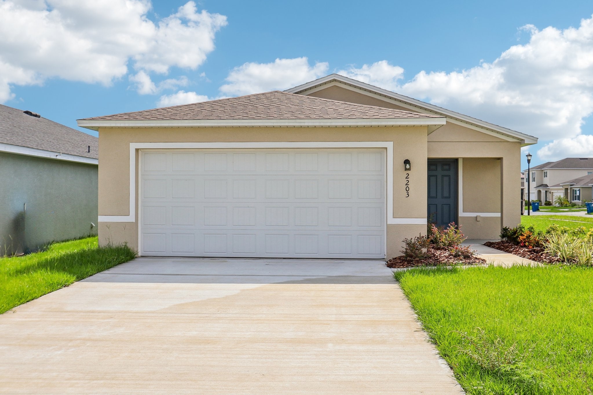 A garage with a garage.