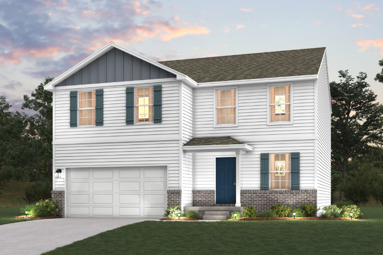 A house with a garage.