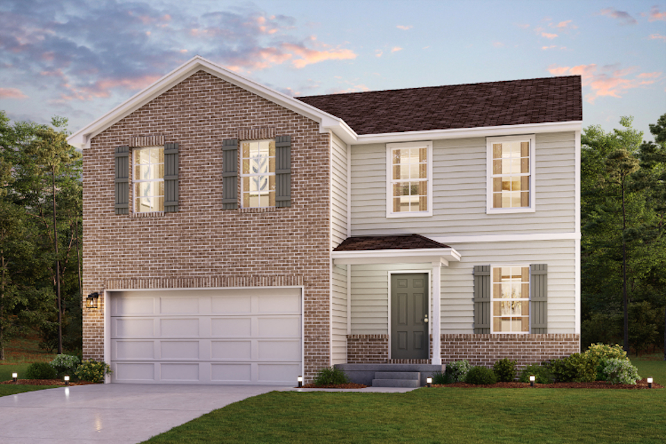 A large brick house.